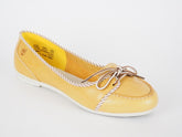 Womens Timberland Belle Island 24646 Yellow Leather Light Casual Ballet Flats
